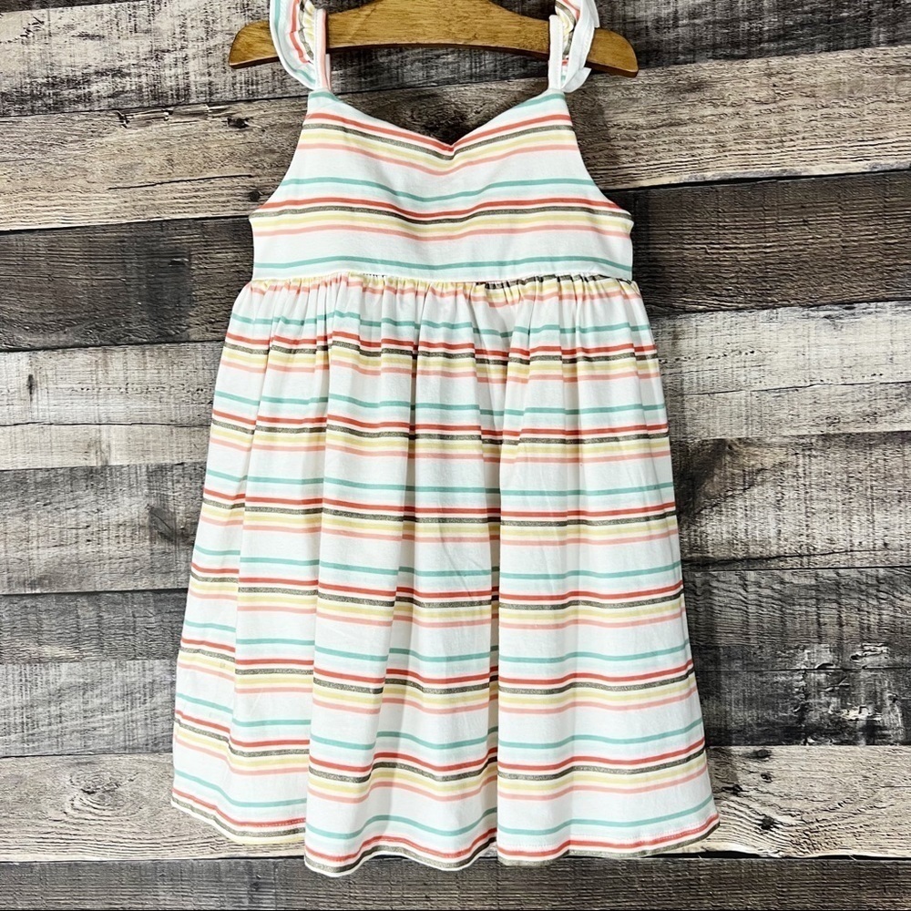 NWT Sigrid Olsen Girl’s Toddler‎ Stripe Dress 2T Colorful Bow Vacation